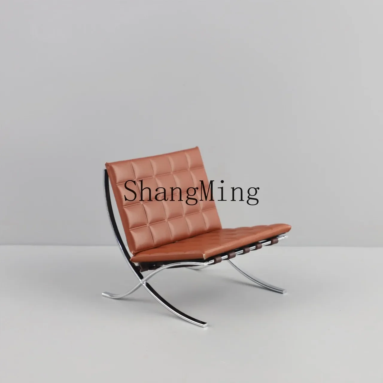 

CLL Light Luxury Stainless Steel Candy Storage Jar with Lid Leather Chair Ornament Home Accessories