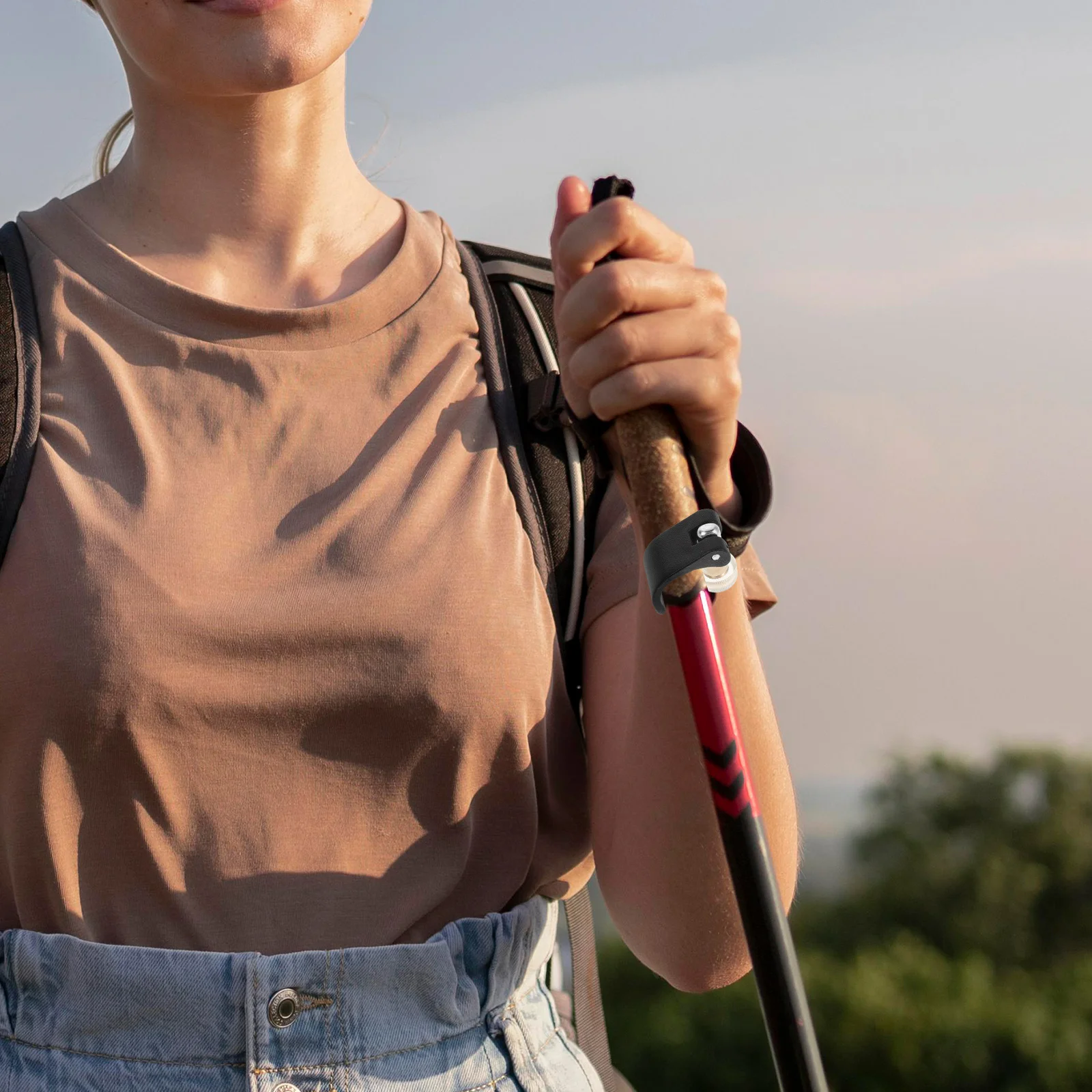 

2Pcs Adjustable Hiking Pole Lock Nuts Outdoor Climbing Stick Accessories Replacement Parts for Trekking Poles Hiking Accessories