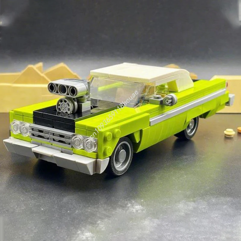 

288pcs MOC Built Tough Galaxie Hot Rod City Champions supercar Model Building blocks Modular Kids DIY Brick toys Christmas gifts