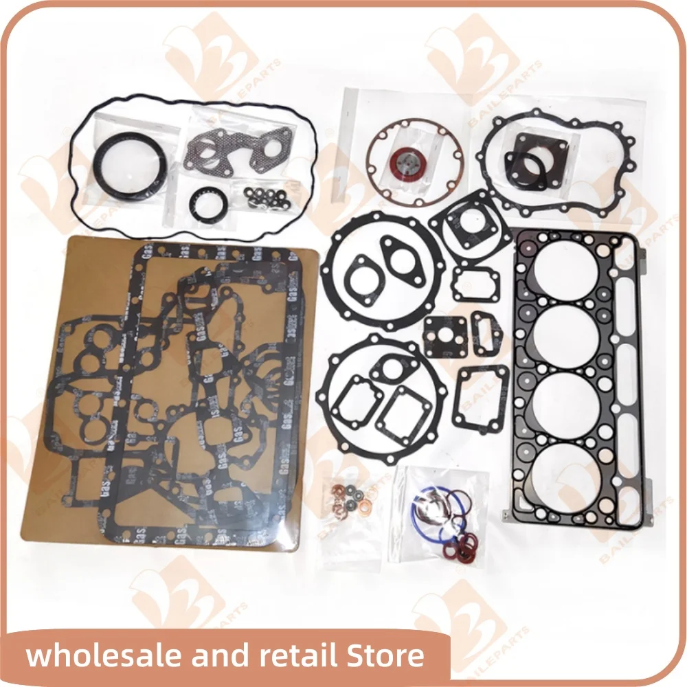 

Полный комплект прокладок для двигателя Kubota V2403 или комплект для капитального ремонта головки цилиндров, запчасти для двигателя