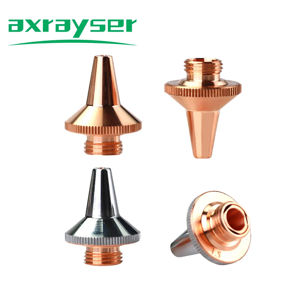 

3D Laser Nozzles M8 M6 Single Layer Double Chrome Layer Fiber Cutting Machine Parts for Raytools WSX HAN'S Precitec