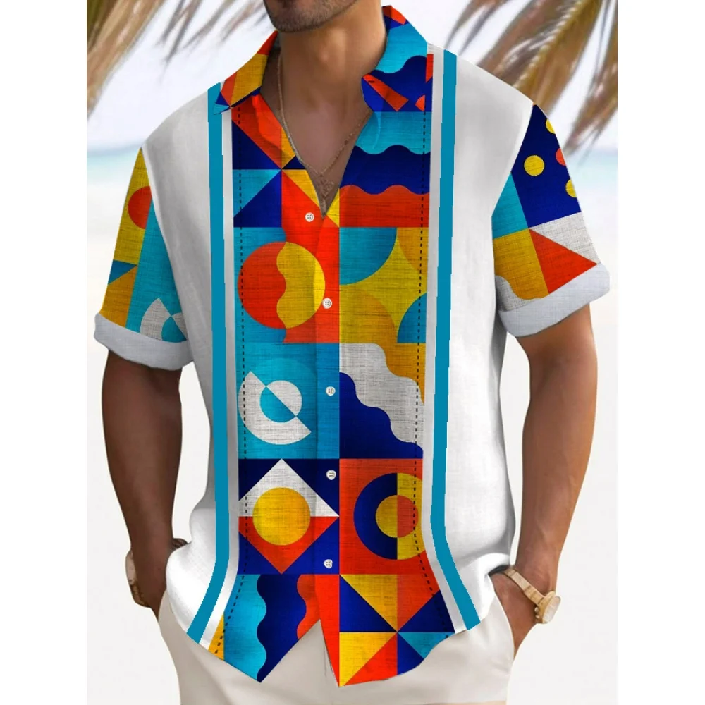 

Men's Shirt Summer Casual Fashion Short Sleeved Shirt For Men Loose Breathable Hawaiian Shirt Man Casual Men's Clothing Top