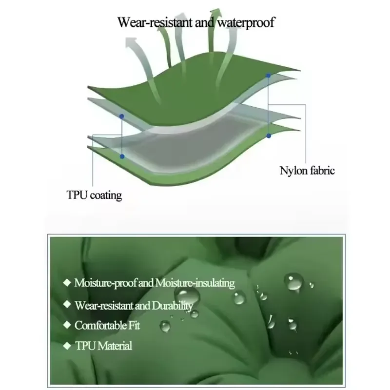 Lightweight Portable Inflatable Sleeping Pad Double Air Cushion for Camping Hiking Outdoor Gear Durable Bed Suitable for Two