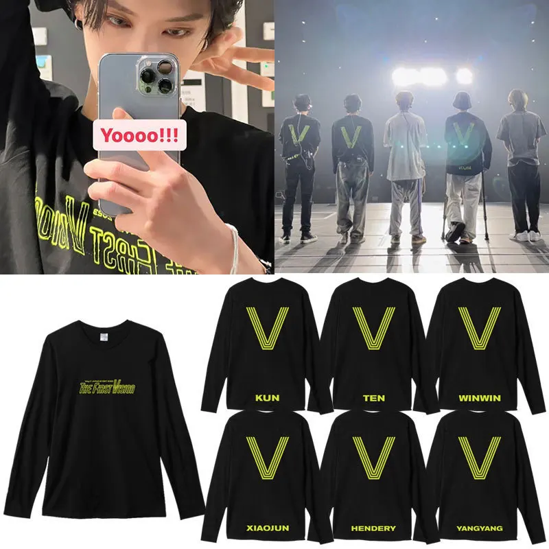 WayV Japan Concert Tour Same T-shirt Fashion Loose Cotton T Shirt Women Men Kpop Streetwear Popular Y2k Clothes WayV Fans Tops