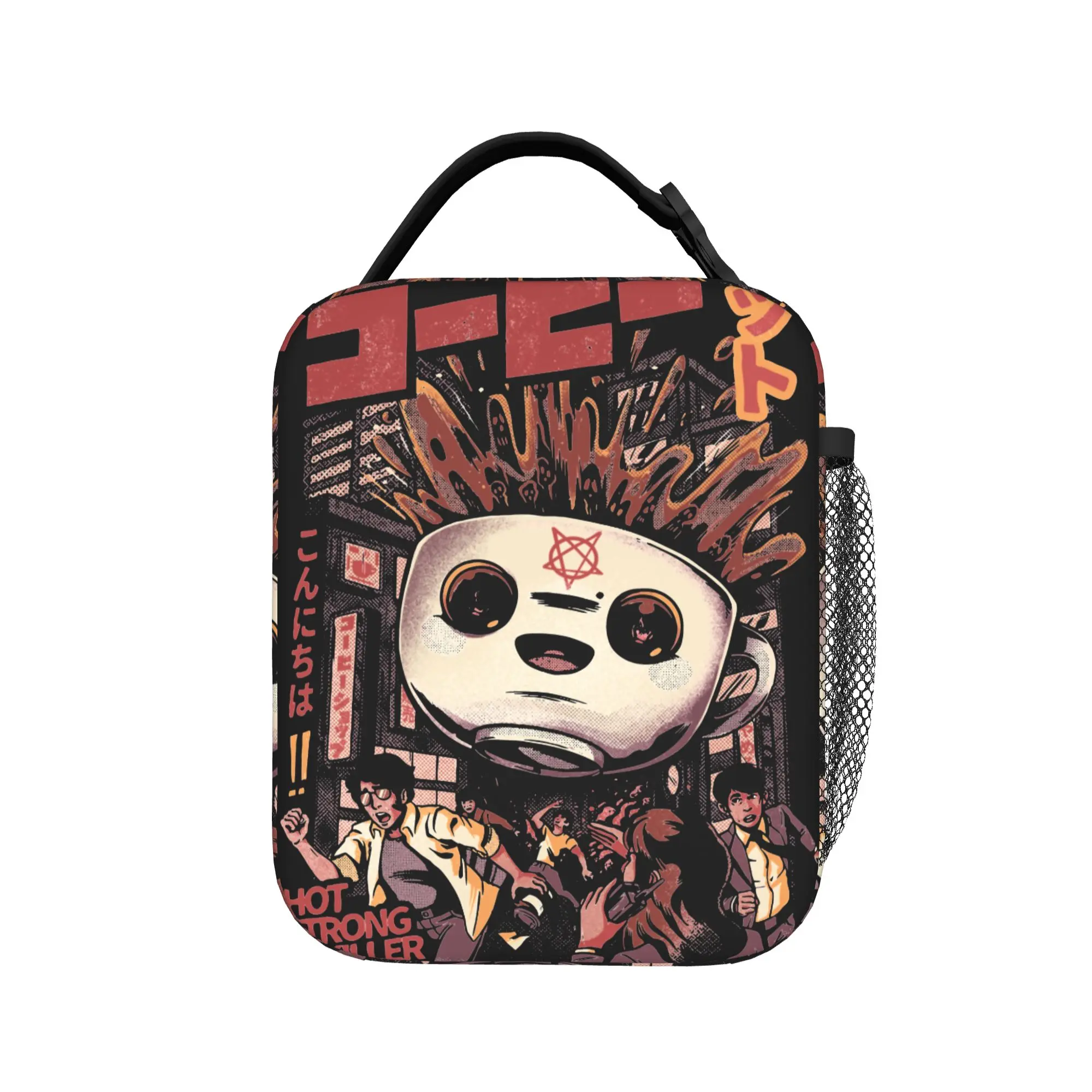 Black Magic Coffee Insulated Lunch Bag Thermal Bag Reusable,Meal Container Baphomet Horror Halloween Supernatural Tote Lunch Box