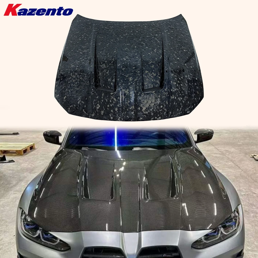 For BMW M3 G80 2020-2024 Forged Carbon Fiber KZ Style Front Vented Cooling Hood( Ocean freight is favorable, welcome to inqury)