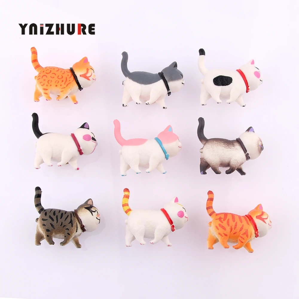 YNIZHURE Cartoon Cat Cabinet Knobs Creative Resin Furniture Brass Handles Kids Room Drawer Handles for Colorful Cabinet Handle