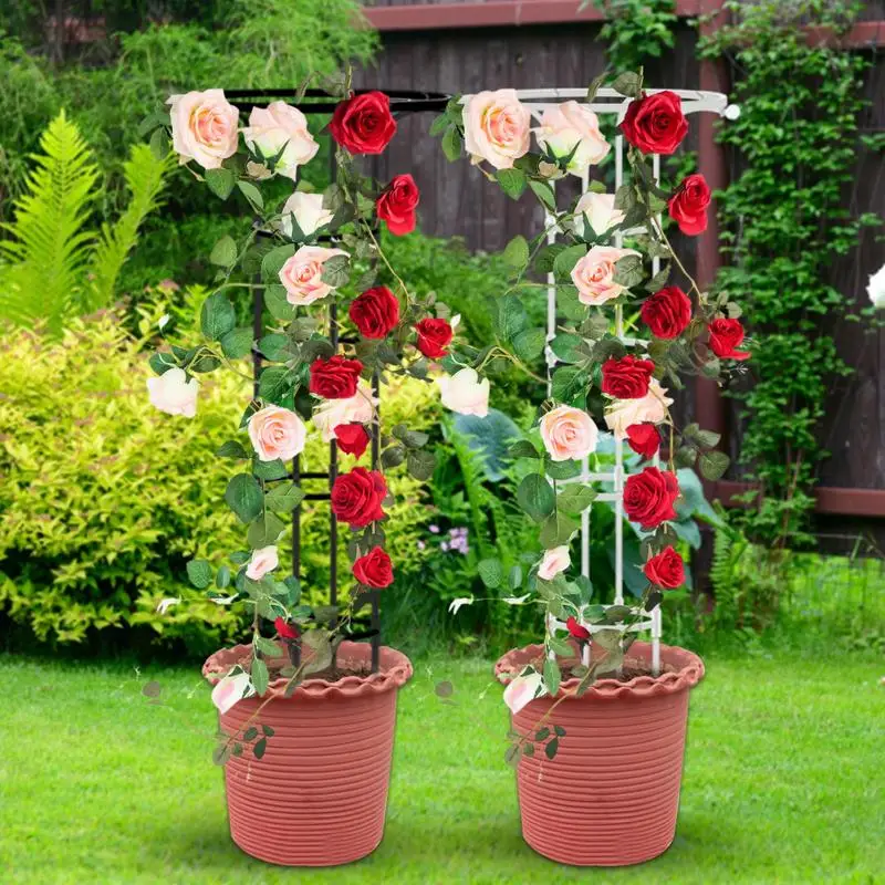 Round Plant Support Stake Garden Trellis Vine Climbing Rack Plant Support Stand Plant Climb Frame Plant Care Tower For Plants