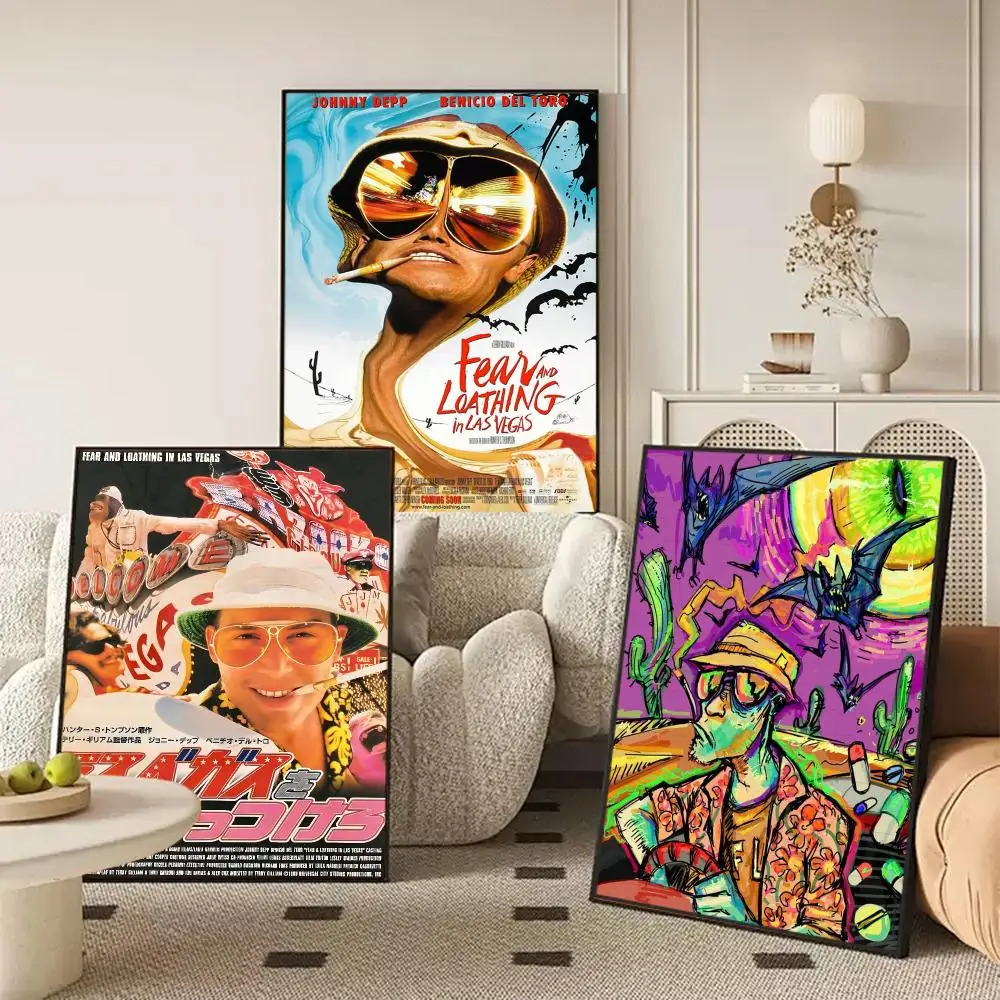 Fear Loathing Las Vegas Poster Self Adhesive Wall Stickers Removable Room Decor Aesthetic Space Murals Fancy Gift