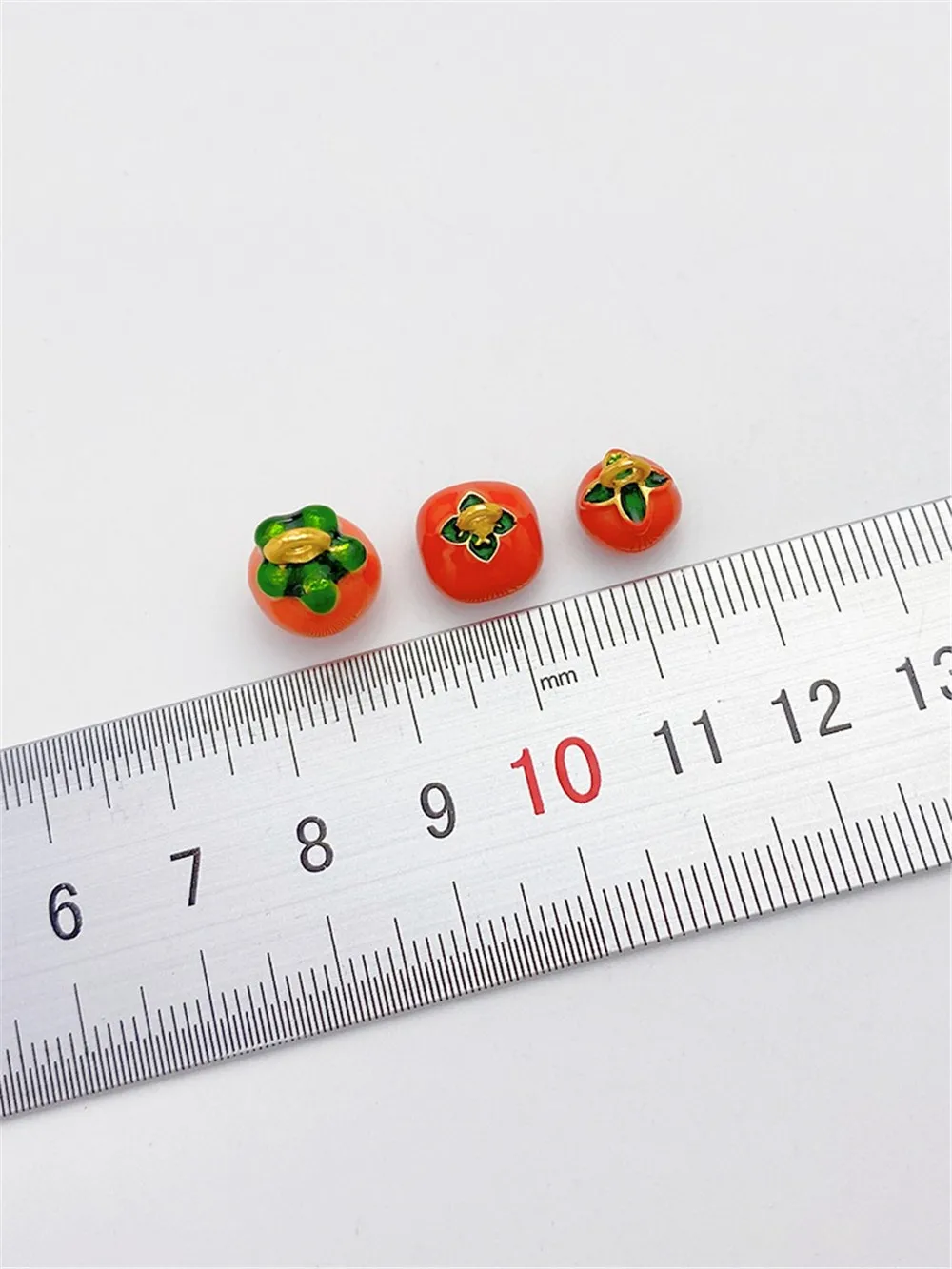 Ancient Method Golden Good Persimmon Red Persimmon Pendant Small Pendant Handmade DIY Bracelet Necklace Ear Jewelry Material