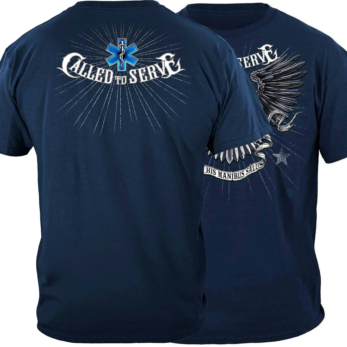 

Called To Serve. Unique EMS Star of Life Eagle Tattoo Graphic T-Shirt. Summer Cotton O-Neck Short Sleeve Mens T Shirt New S-3XL