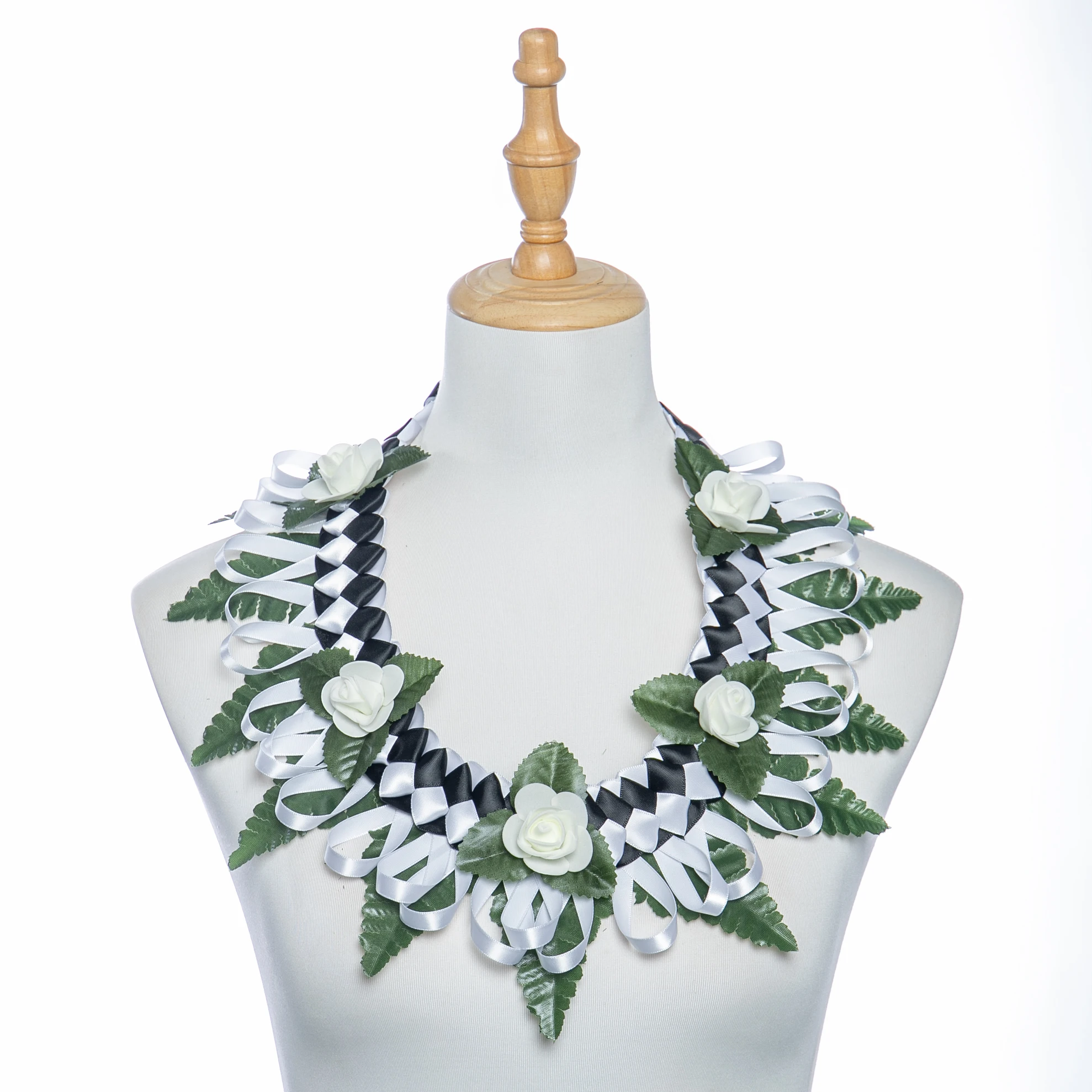 64CM Samoa Schiuma Fiori e seta Foglia persiana Leis Halloween Party Celebration Collana natalizia per anniversario di matrimonio