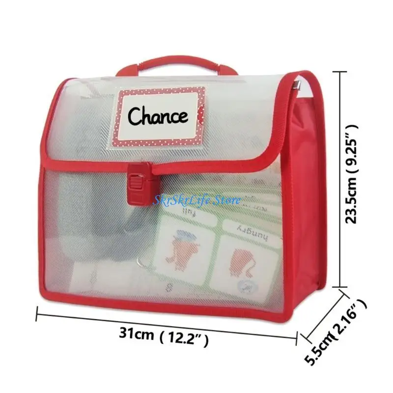 E65E Transparent Handheld File Document Bag Lightweight School Book Bag for Student