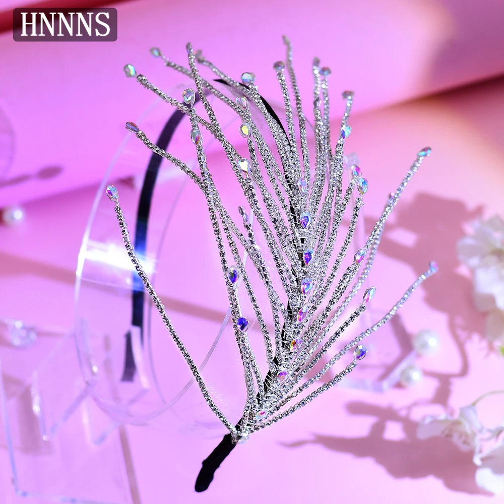 

HNNNS Glittering Rhinestone Headband Light Luxury Headpiece Elegant Women Headdress Banquet Party Prom Hair Accessories A103