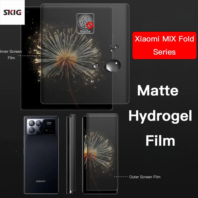 4 In 1 Matte Hydrogel Film For Xiaomi MIX Fold 3 2 Hinge Sticker Full Body For Fold3 Screen Protector