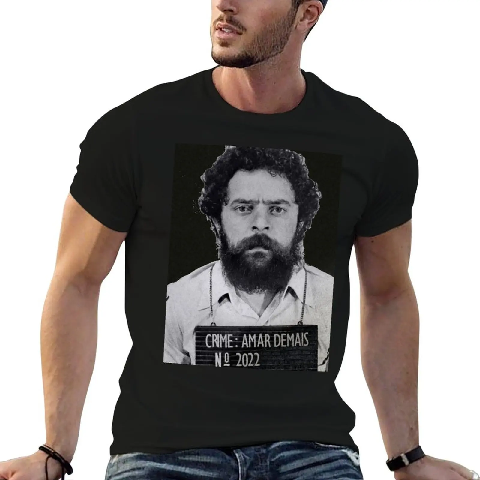 Camiseta masculina Lula presidente, camiseta masculina de algodão de alta qualidade, camiseta masculina com estampa gráfica, camiseta masculina de algodão