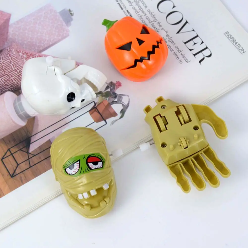 Pumpkin Halloween Clockwork Toy Mummy Lifelike Broken Hand Wind Up Toys Plush Walking Pumpkin Clockwork Toy Baby/Toddlers/Kids