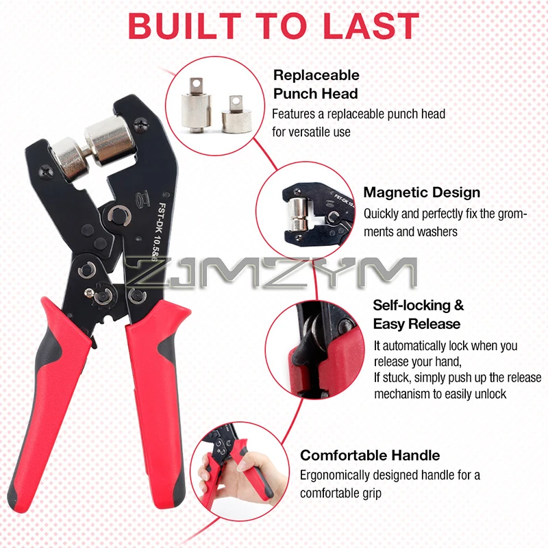 Multi-Function Punch Pliers, Grommet Tool Set With 500 Grommets (6mm/10mm), Eyelet Positioning Hand Tool For Leather/Paper/Cloth