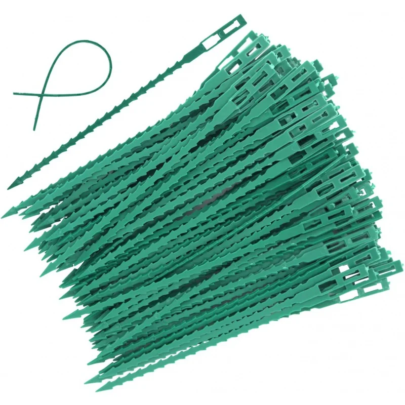 

50pcs Reusable Garden Cable Ties Plant Support Shrubs Fastener Tree Locking Nylon Adjustable Plastic Cable Ties Tools