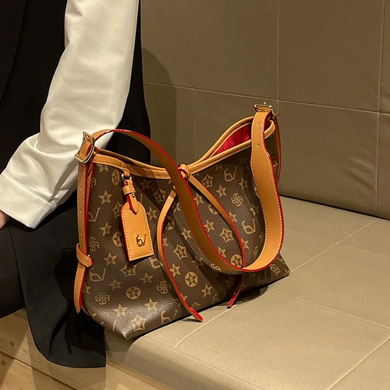 Light luxury brand handbag 2024 new autumn and winter high-end fashion designer large capacity handbag shoulder crossbody bag