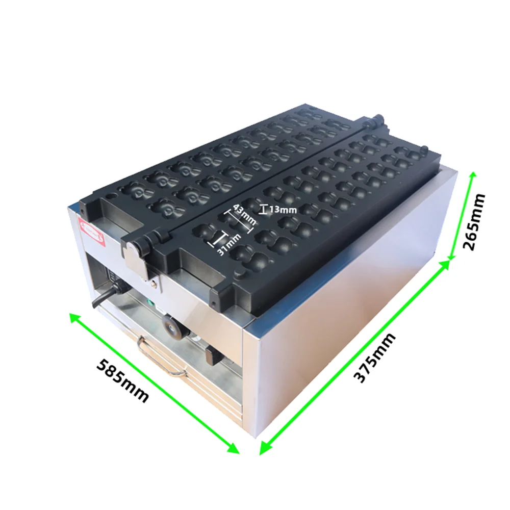 Commercial 110V 220V electric bear waffle machine Non stick coating cheese Egg cakes machine can be customized