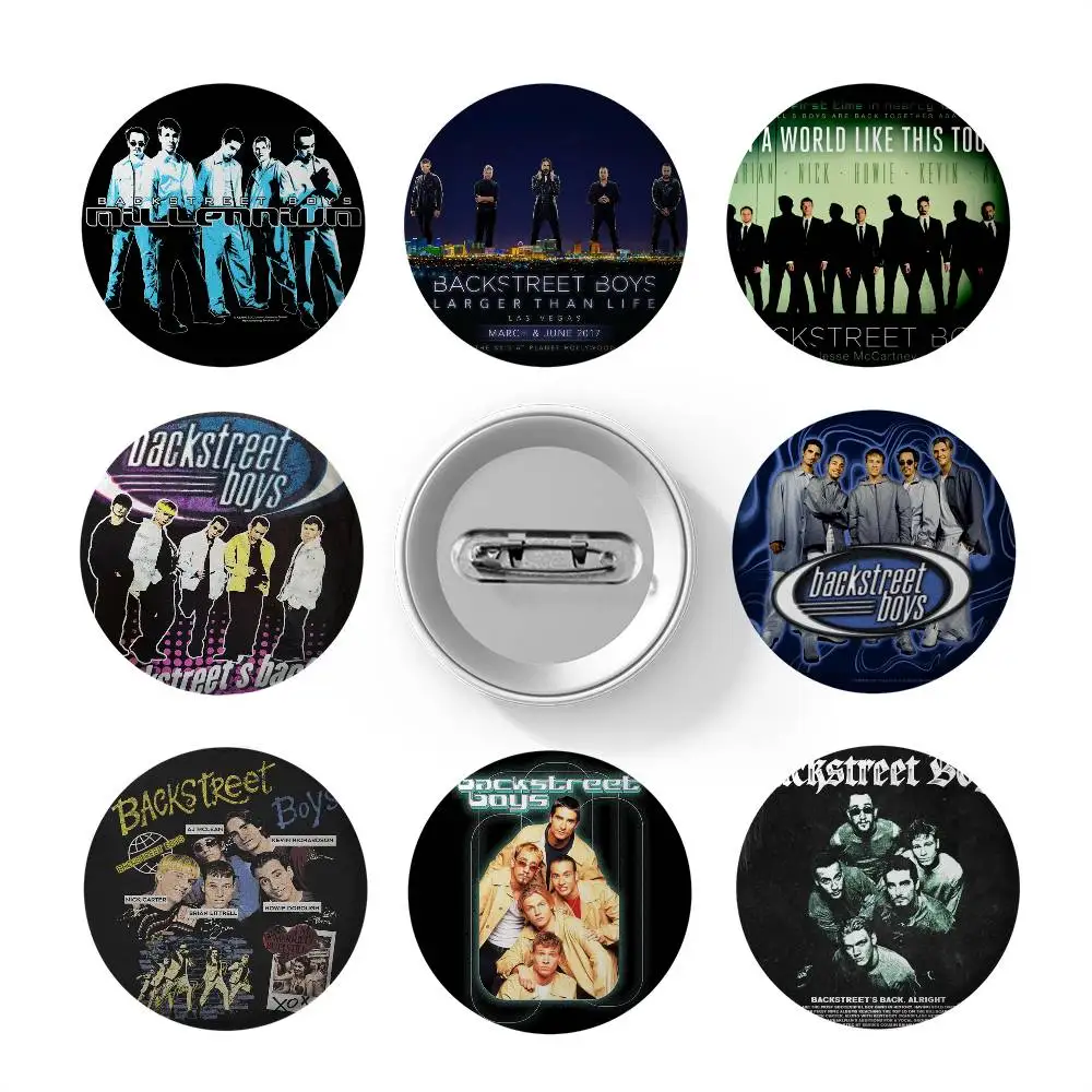 B-Backstreet Boys BSB Rock شارات مستديرة رائعة شارة دبابيس دبابيس الإبداعية للملابس قبعة ظهره هدية الملحقات #1