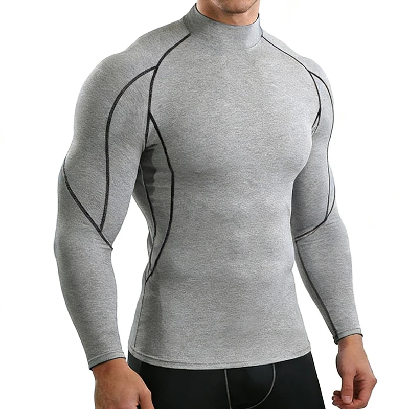 Men Running T shirt Quick Dry Bodybuilding Sport Shirt Long Sleeve Shirts Compression Top Fitness Tight Rashgard Gym T-Shirt Men image 5