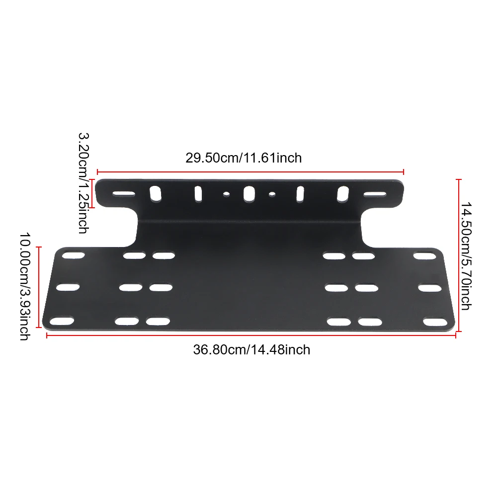 Aluminum LED Work Light Bar Car Front Bumper License Plate Mount Bracket Frame Automobile Driving Plates Brackets Accessory