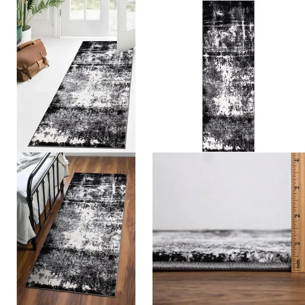 

Abstract Area Runner Rugs 2x12, Non-Shedding for Kitchen, Living Room, Bedroom, Dining Room, Entryway, Stylish Home Decor