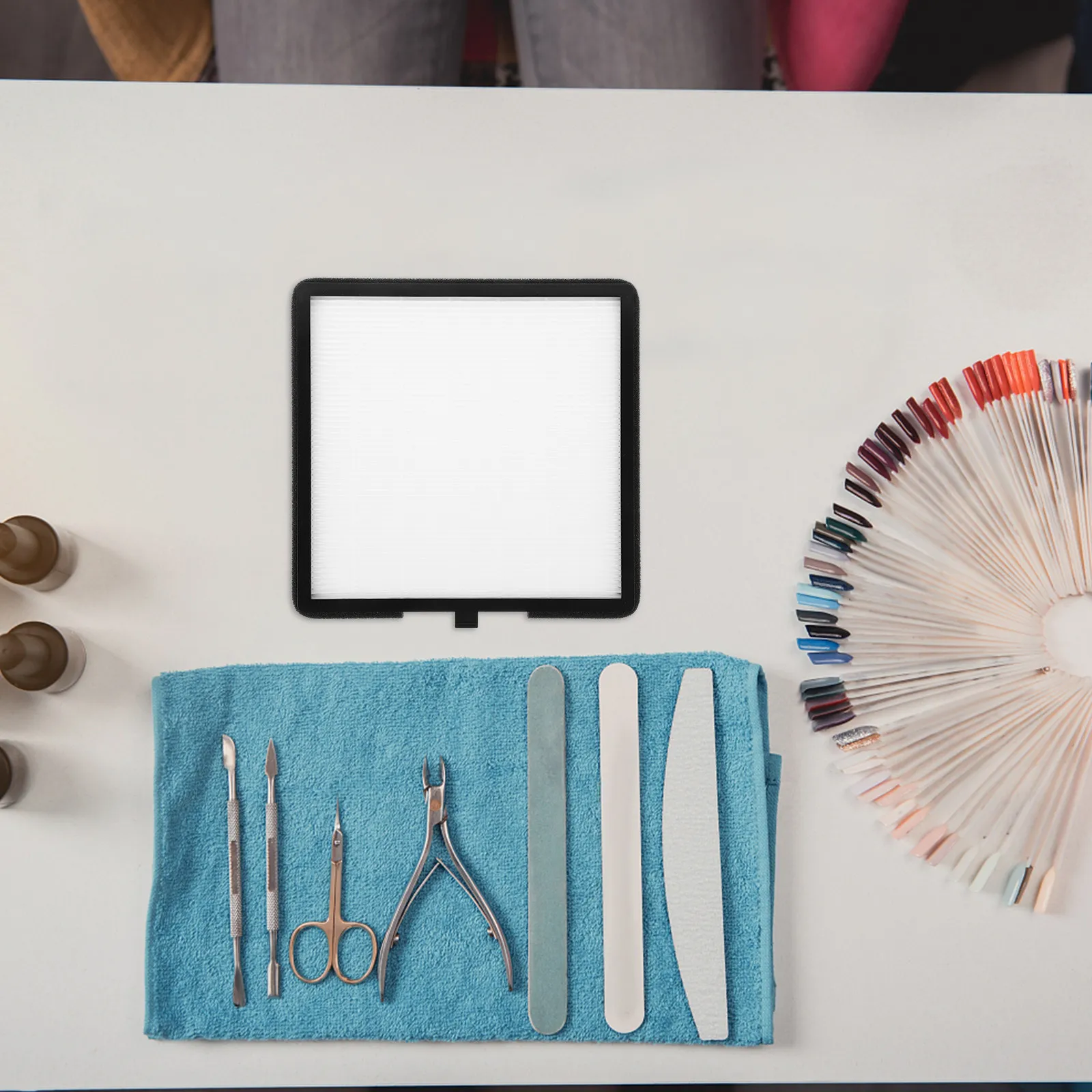 

2 шт. фильтры для пылесборника для маникюра с щеткой, компактный дизайн, легкие, портативные, для сеансов нейл-арта, пылесборники для ногтей