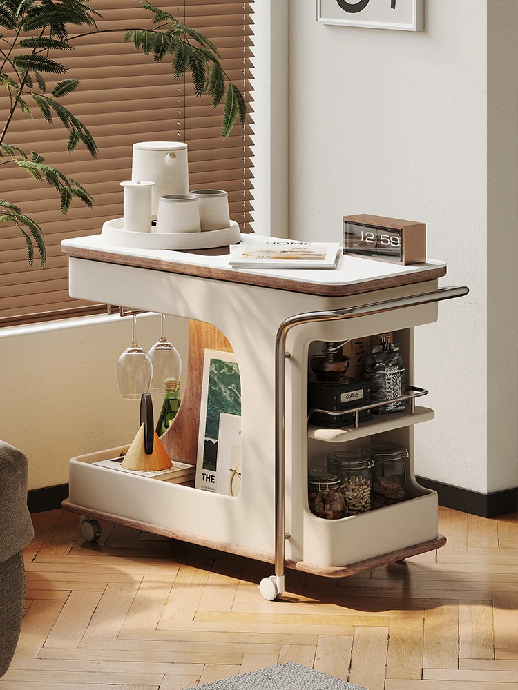 

Mobile coffee table, living room sofa, small cart, side table, rotating rock board, snack storage, small unit balcony