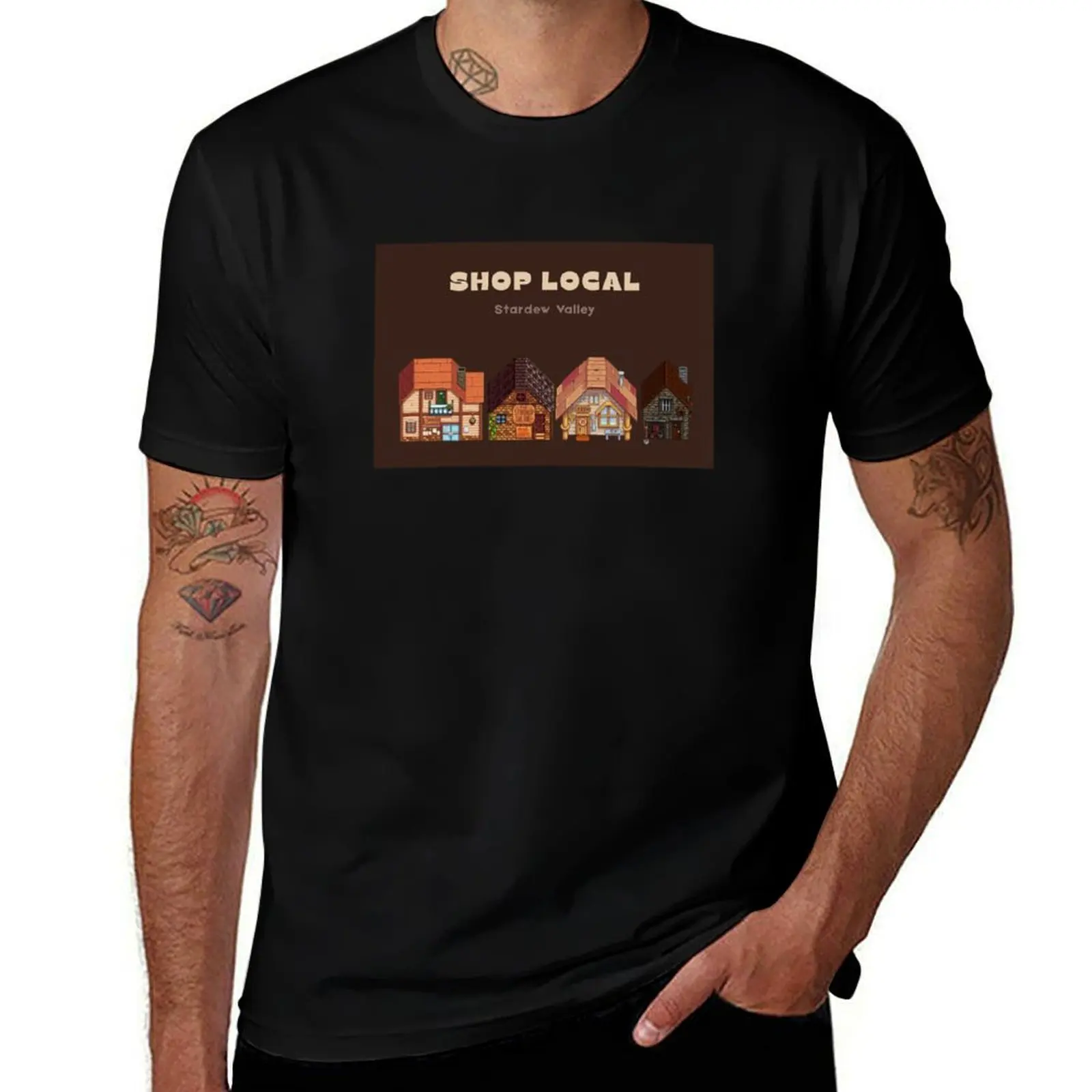 

Stardew Valley Shop Local T-Shirt custom shirt graphics anime clothes essential t shirt black t-shirts for men