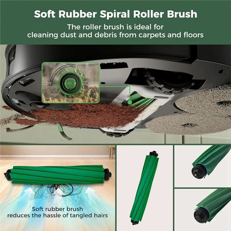 【مفجأة】مجموعة مكونة من 24 قطعة للمكنسة الكهربائية الروبوتية: فرشاة رئيسية واحدة، 6 أكياس غبار، 6 وسادات ممسحة، 4 مرشحات، 6 فرش جانبية وفرشاة تنظيف واحدة #4