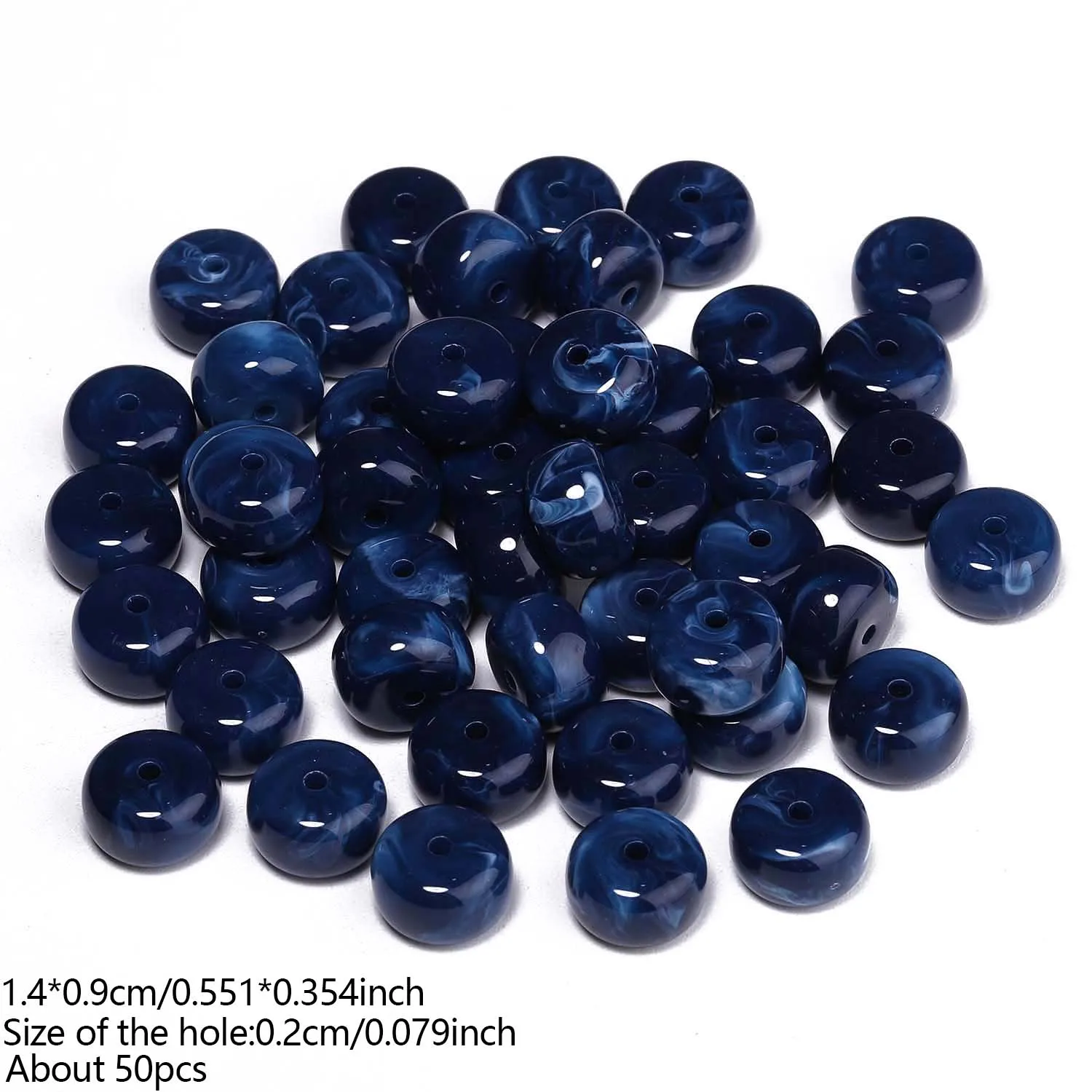 Farbige Acryl-Flachperlen 9x14mm Lose Spacer-Rondelle-Perlen für DIY-Ohrringe, Armbänder, Halsketten und Schmuckherstellung Zubehör – Detail 23