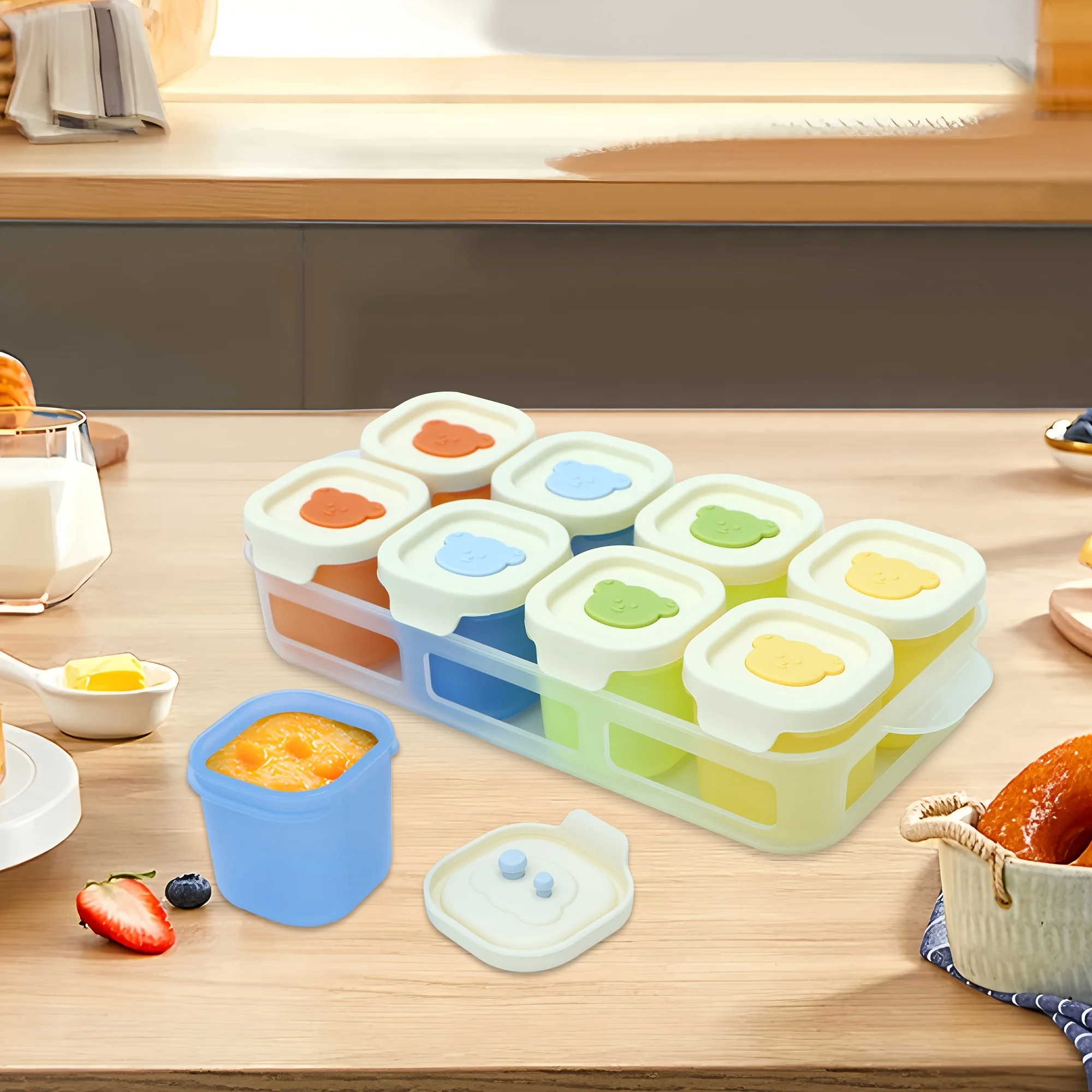 กล่องเก็บอาหารซิลิโคน 9 ชิ้น พ - Meal Prep Jars With Lids บทวิจารณ์และราคา
