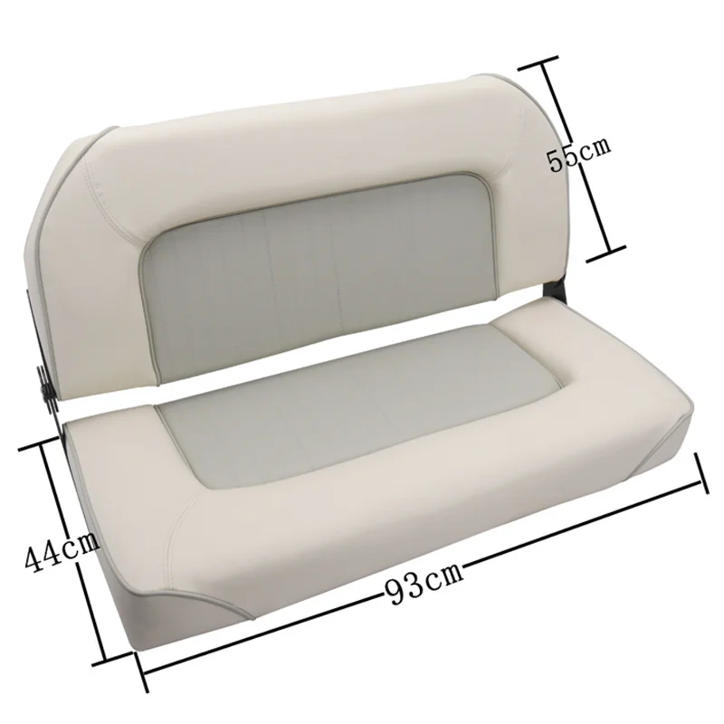 Boat PU+aluminum Boat Seat Soft Pack Seats Twin Bench-type Seat Color Can Be Customized Waterproof Resist UV Folding Boat