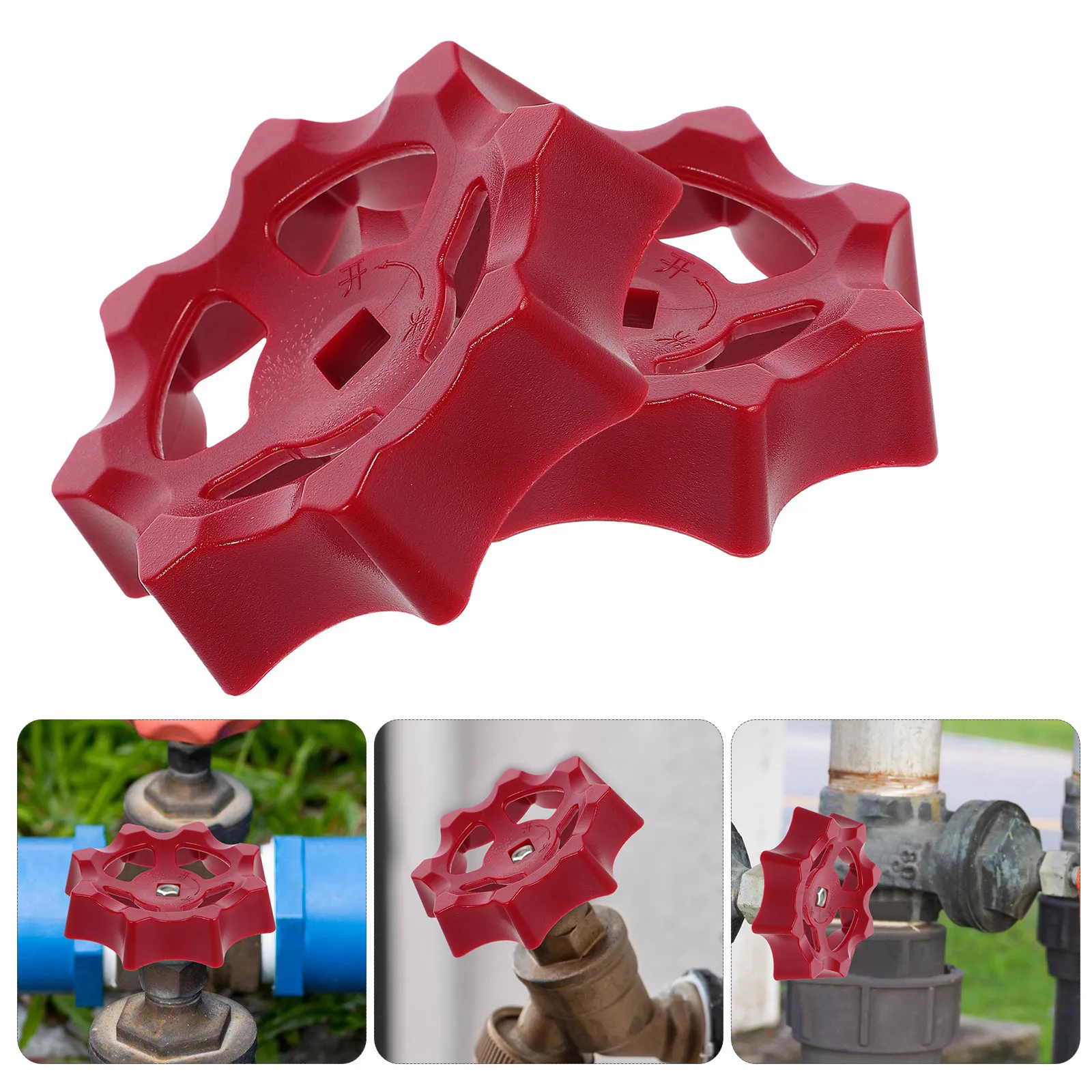 2pcs Gate Valve Handle with 7mm Square Hole for Outdoor Faucet, Water Spigot & Hose Shutoff Replacement