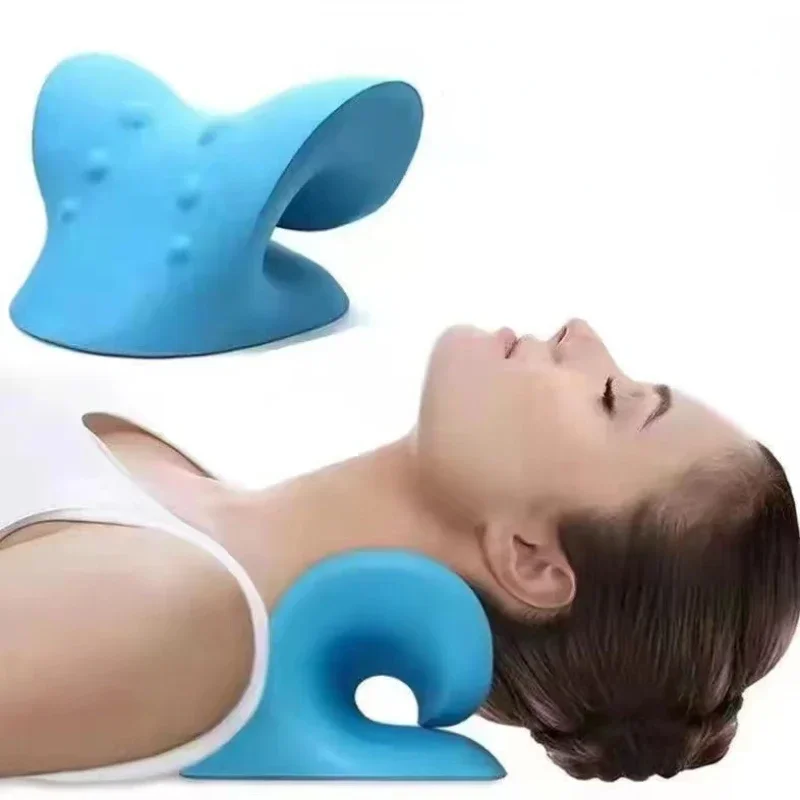 Cervical Spine Stretch Neck Shoulder Relaxer Cervical Muscle Relaxation Traction Device Shoulder Massage Pillow Spine Correction