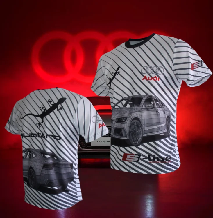 

Audi Authorization S-Line Quattro Superpower Motorsport Race T-Shirt Men Women Clothes Breathable Quick-drying Sweat-absorbing