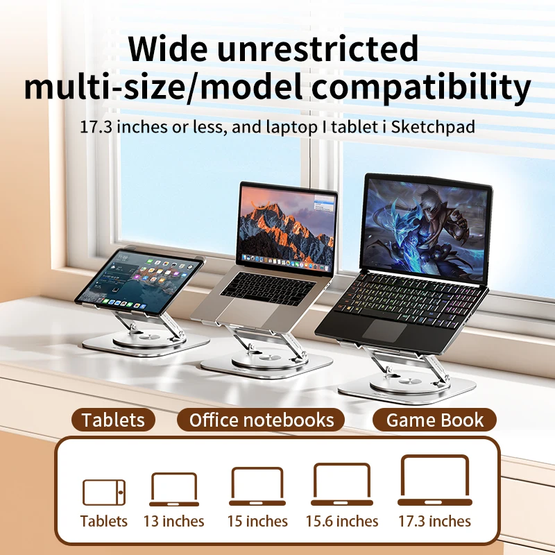 MCHOSE LS928 Foldable Laptop Stand 720° Rotatable Bracket Aluminum Alloy Lifting Cooling Bracket Notebook Holder For Macbook