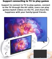 JXD Handheld Game Console 4.3 inch 8GB Built in 2000 Games for Multiple Simulators X6 Retro Video Game Console Mp3/4/Ebook TV Out Mini Hand Portable Game Player Device Holiday (White) 6