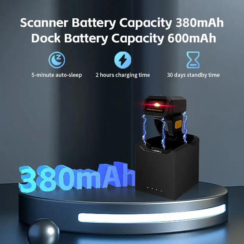 Imagem -05 - Jooytec-wireless Bluetooth Ring Barcode Scanners Hc-z38w Carregador Base para Armazém Logístico Novo