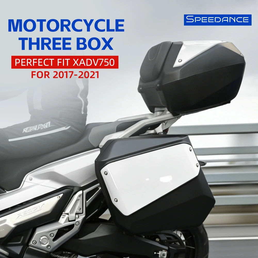 

SPD Tail Box for Motorcycle 3pcs Luggage Side Box Quick-Release with Non-Damaging Installation Suitable Fit for Honda XADV750
