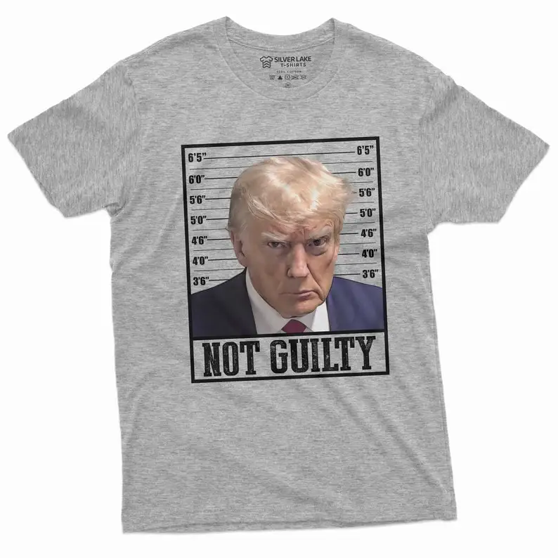 Men's Trump real Mugshot T-shirt DJT Not guilty Georgia real Mug shot political Tee shirt Trump 2024 tee