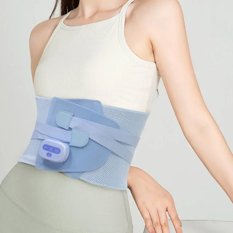 Belt EMS pulse massage back massager support adjustable heating vibration charging type