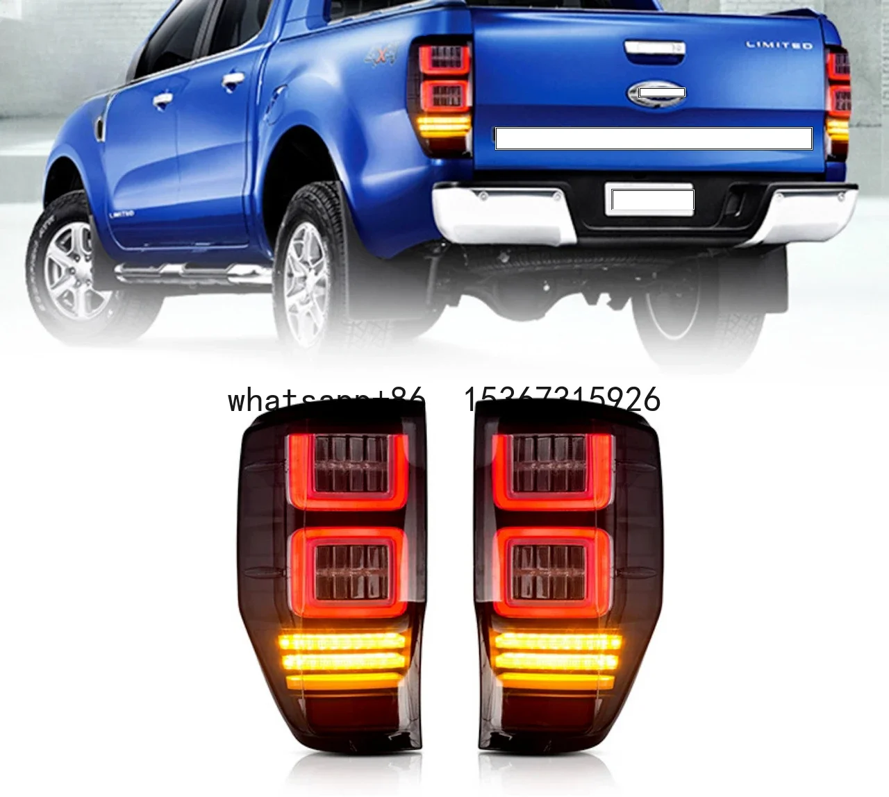 

MRD for Ford Ranger 2012-2018 LED Refit Tail Light in Clear and Smokey Housing with Driving Fog Signal Brake and Reversing