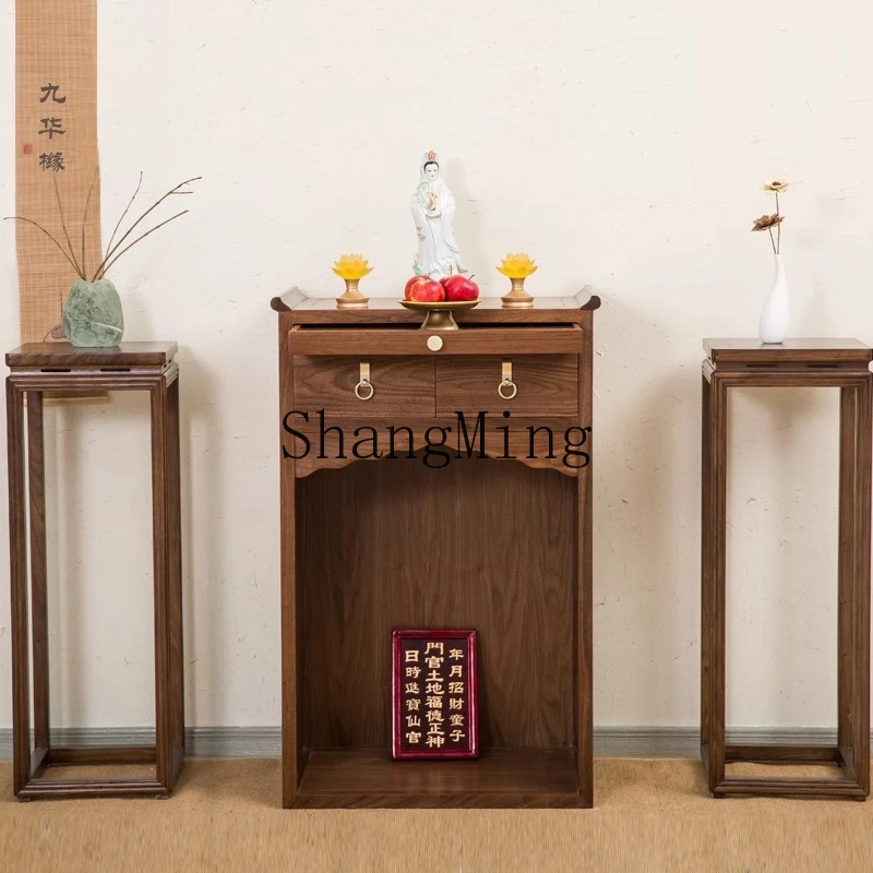 

ZYY Shentai Standing Cabinet Guanyin God of Wealth Offering Table Household Land New Chinese Modern Small Offering Table