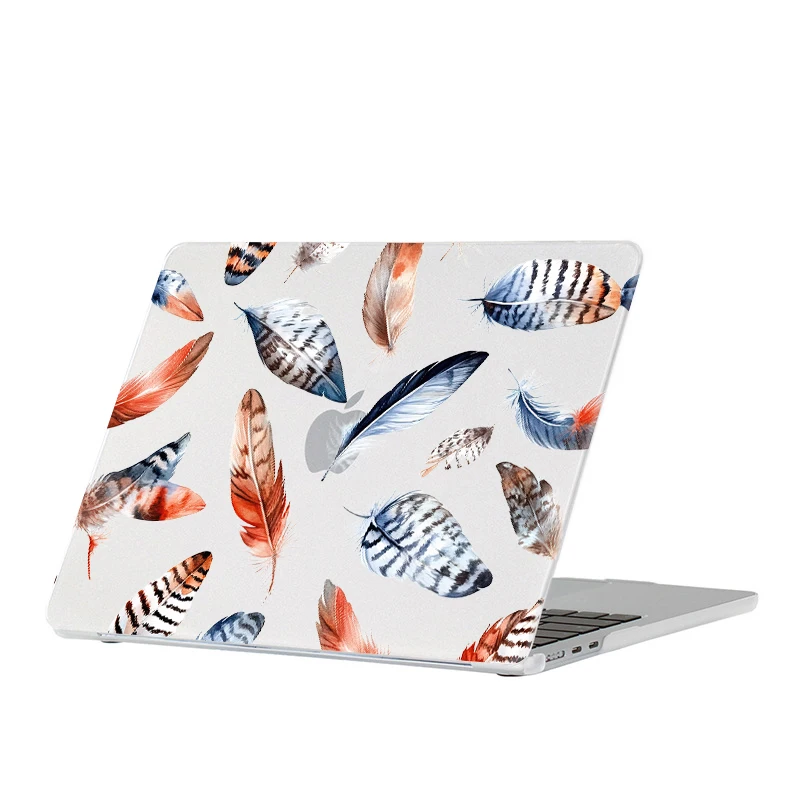 Colorful feather Laptop Case for MacBook Neo 13 A3404 2026 A18 Pro Cover for MacBook Pro 13 14 Pro Max 16 Air 13 15 Print Case