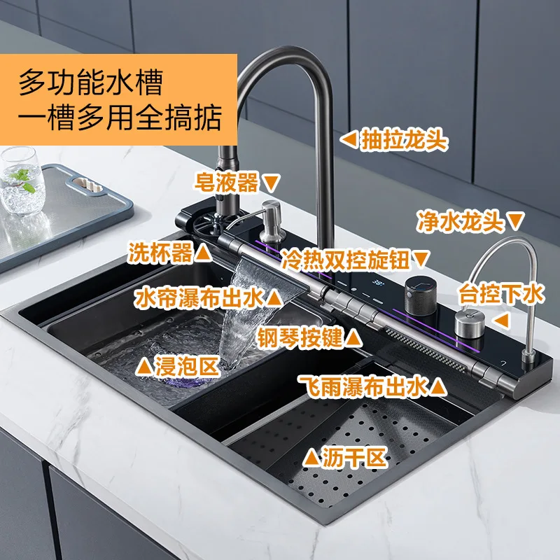 Waschbecken Dragon Rain Multifunktionale Smart Sink Nano Große Bestellung