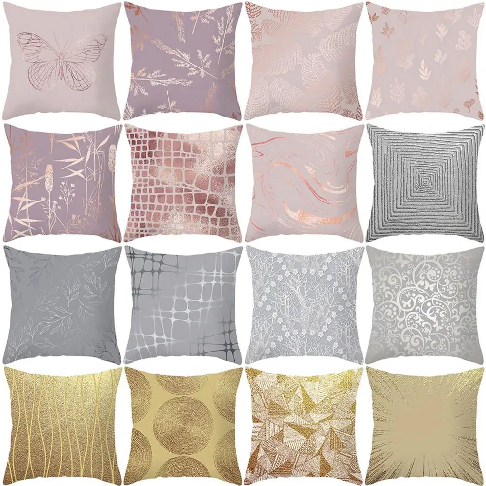 Funda de cojín cuadrada creativa para decoración del hogar, cubierta de almohada geométrica abstracta para Hotel, 45x45cm